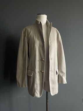 Jil Sander Beige Cotton Jacket Minimalist Tailored Utility Italy Capsule Neutral